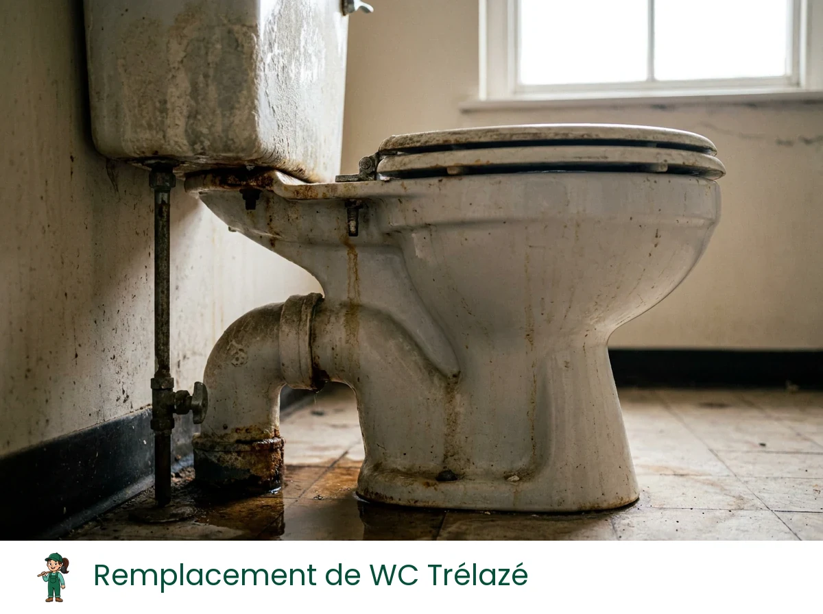Remplacement de WC à Trélazé