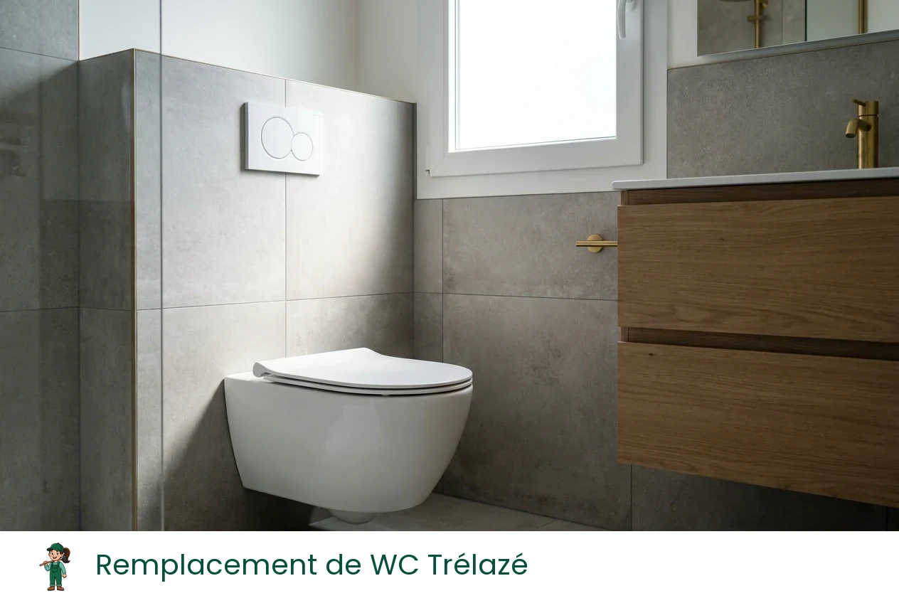 Remplacement de WC à Trélazé