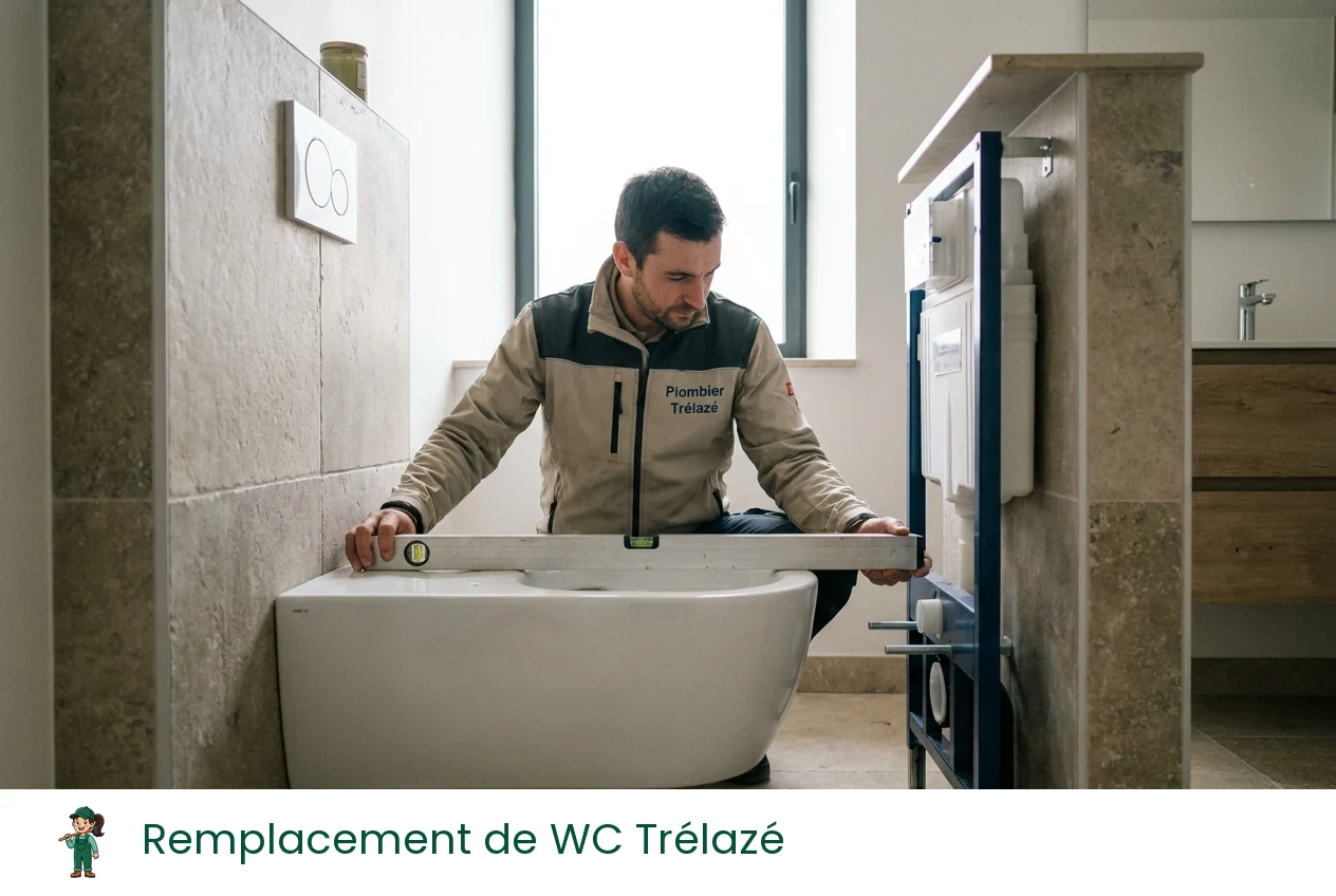 Remplacement de WC à Trélazé